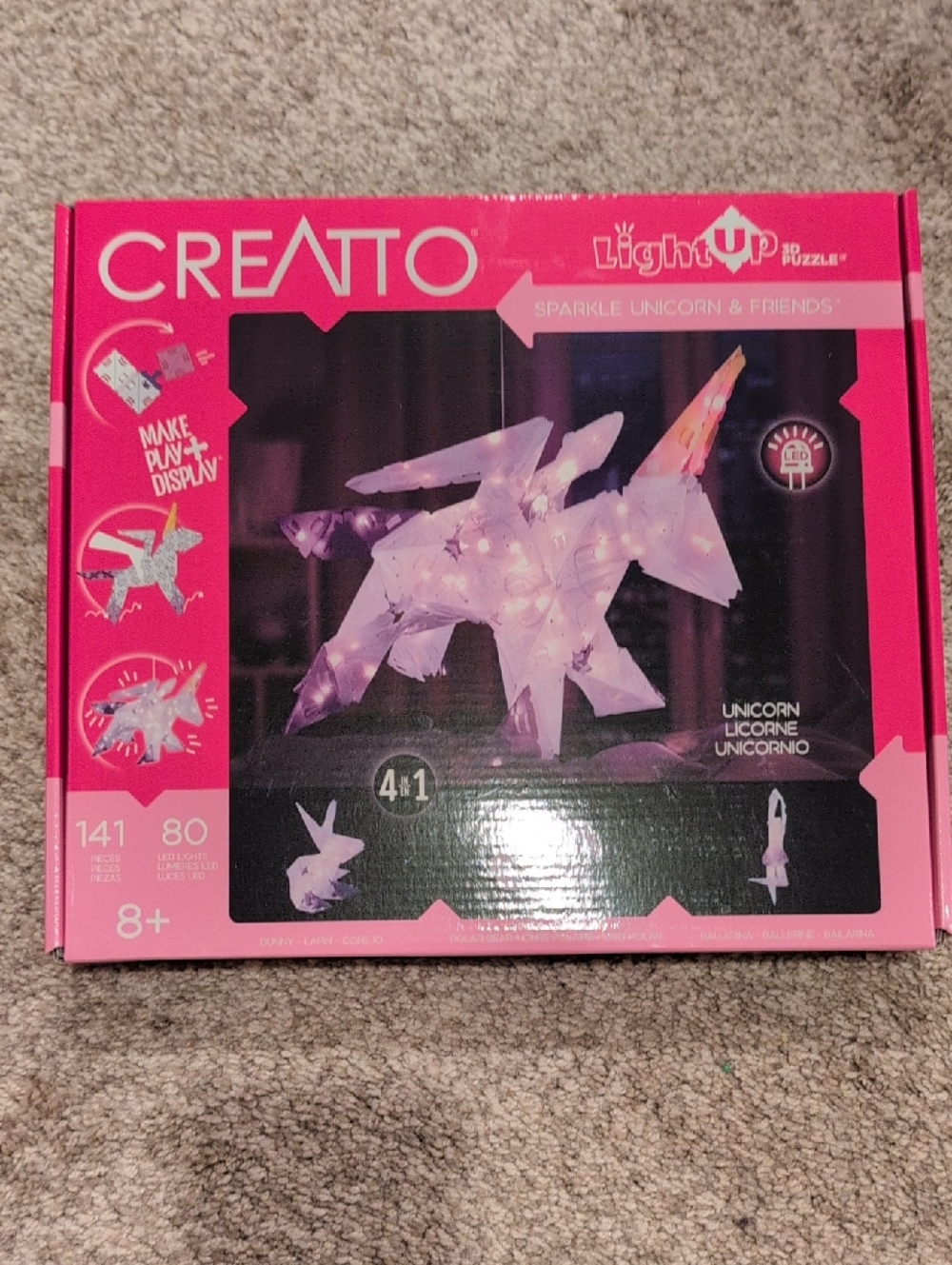 Light Up Sparkle Unicorn Kids Toy - Pink